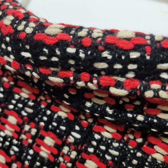 St. John Multi Black Red Tweed Single Breasted Button Blazer Jacket Sz 12 New - Picture 12 of 15